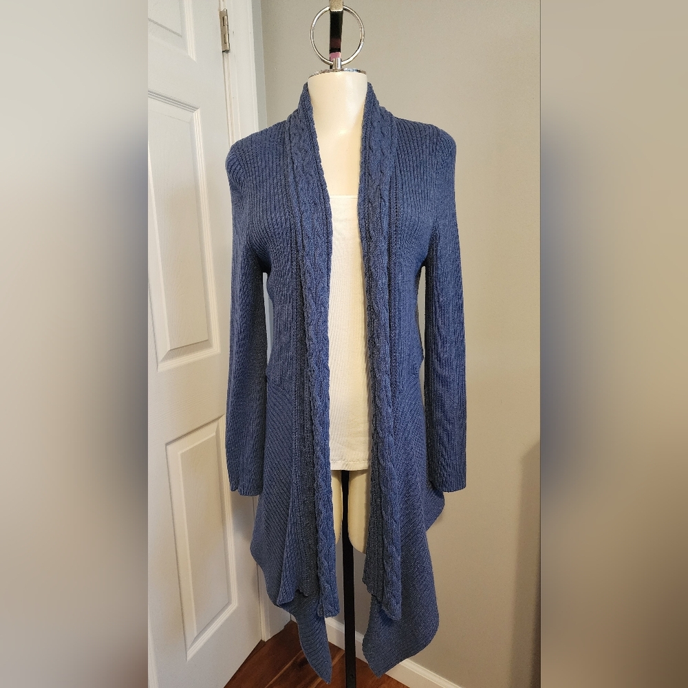 Sonoma Women's Blue Draped Cardigan Sweater